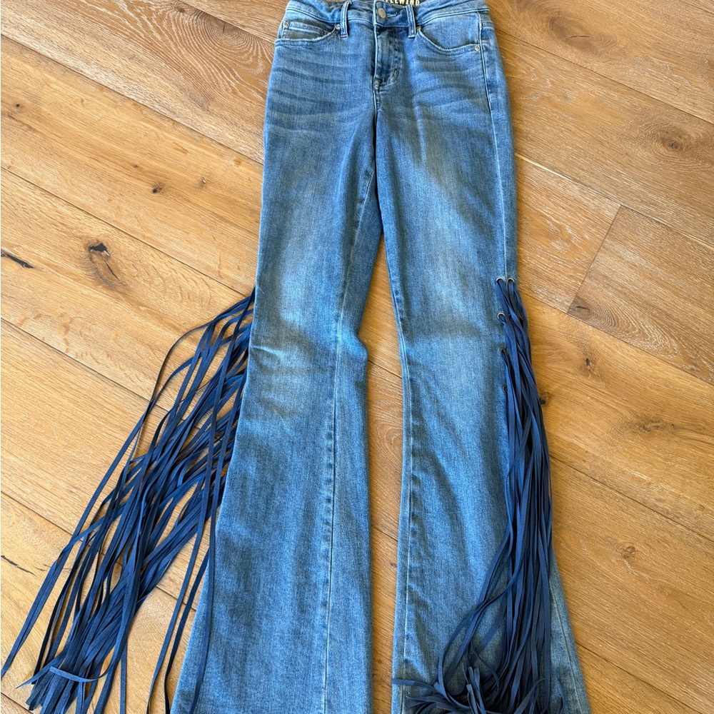 Idyllwind Blue Flare Fringe Jeans
